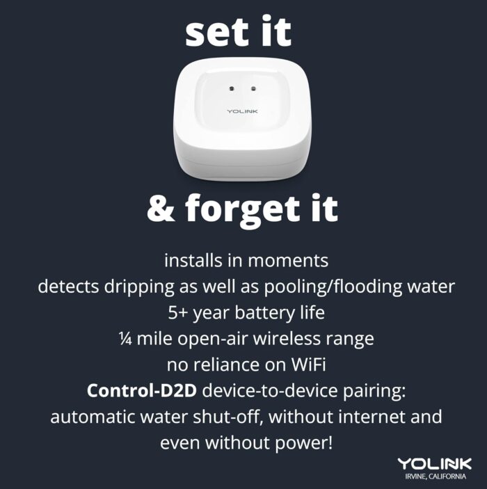 YoLink Smart Home Starter Kit: Hub & Water Leak Sensor 4-Pack, SMS/Text, Email & Push Notifications, LoRa Up to 1/4 Mile Open-Air Range, w/Alexa, IFTTT, Home Assistant - Image 7