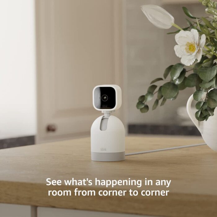 Blink Mini Pan-Tilt Camera | Rotating indoor plug-in smart security camera, two-way audio, HD video, motion detection, Works with Alexa (Black) - Image 3