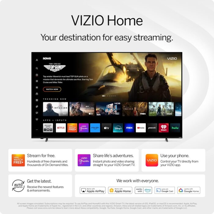 VIZIO 32 inch D-Series HD 720p Smart TV with Apple AirPlay and Chromecast Built-in, Alexa Compatibility, D32h-J, 2022 Model - Image 6