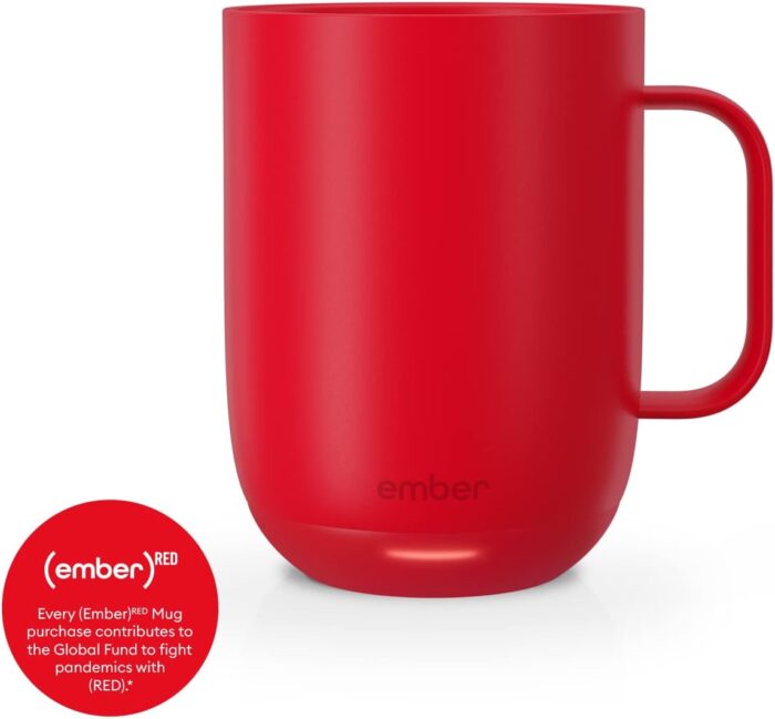 Ember Temperature Control Smart Mug 2, 14 Oz, App-Controlled Heated Coffee Mug with 80 Min Battery Life and Improved Design, (Product) RED - Image 2