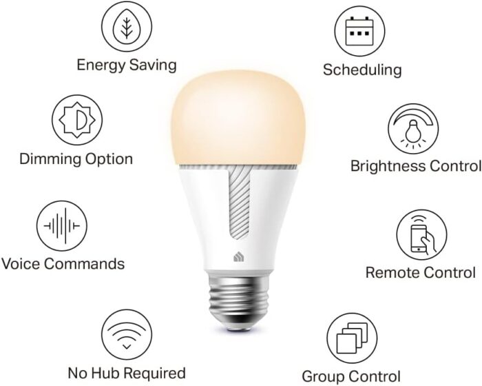 Kasa Smart Light Bulb KL110, LED Wi-Fi smart bulb works with Alexa and Google Home, A19 Dimmable, 2.4Ghz, No Hub Required, 800LM Soft White (2700K), 9W (60W Equivalent) - Image 2