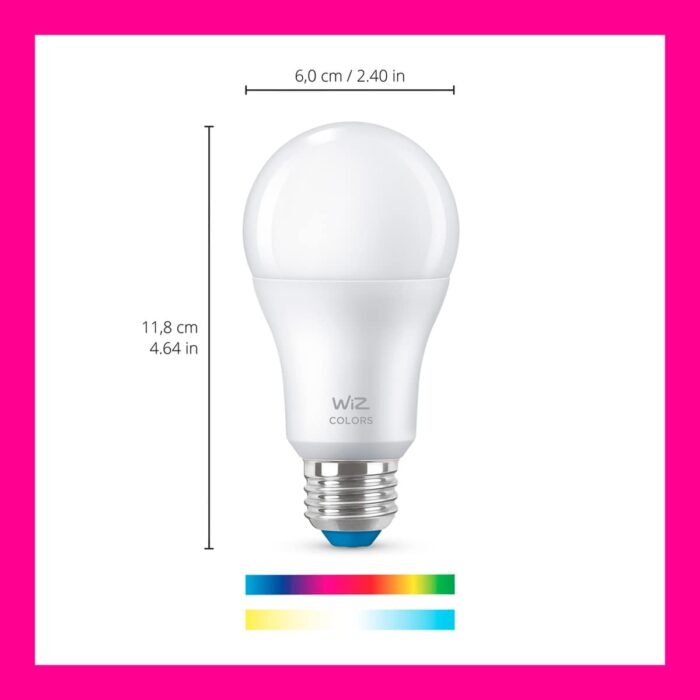 WiZ Connected 60W A19 LED Smart Light Bulbs - Connects to Your Wi-Fi - E26 Smart Bulb - Control with Voice or App + Activate with Motion - Matter Compatible - 1 Pack - Image 3