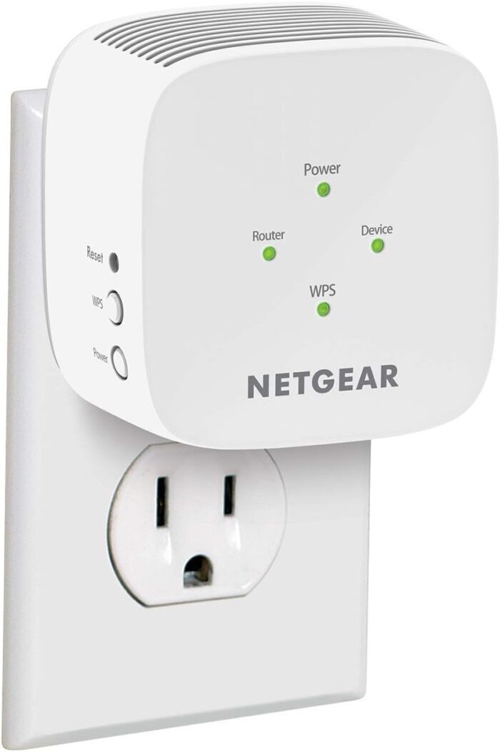 NETGEAR WiFi Range Extender EX2800 - Coverage up to 600 sq.ft. and 15 devices with AC750 Dual Band Wireless Signal Booster & Repeater (up to 750Mbps speed), and Compact Wall Plug Design