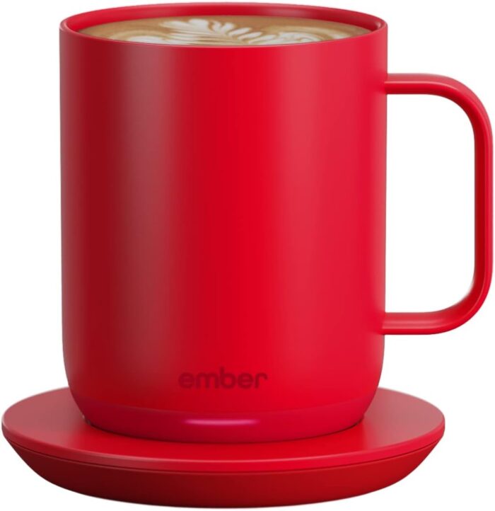 Ember Temperature Control Smart Mug 2, 14 Oz, App-Controlled Heated Coffee Mug with 80 Min Battery Life and Improved Design, (Product) RED