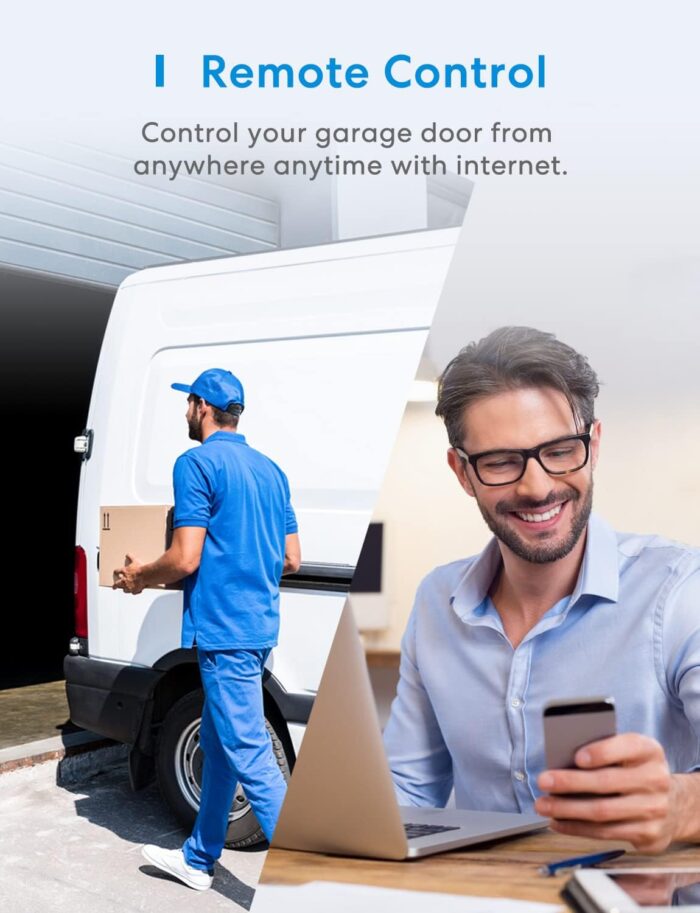 meross Smart Garage Door Opener Remote, Compatible with Apple HomeKit, Amazon Alexa, Google Assistant, Carplay and SmartThings, No Hub Needed - Image 3