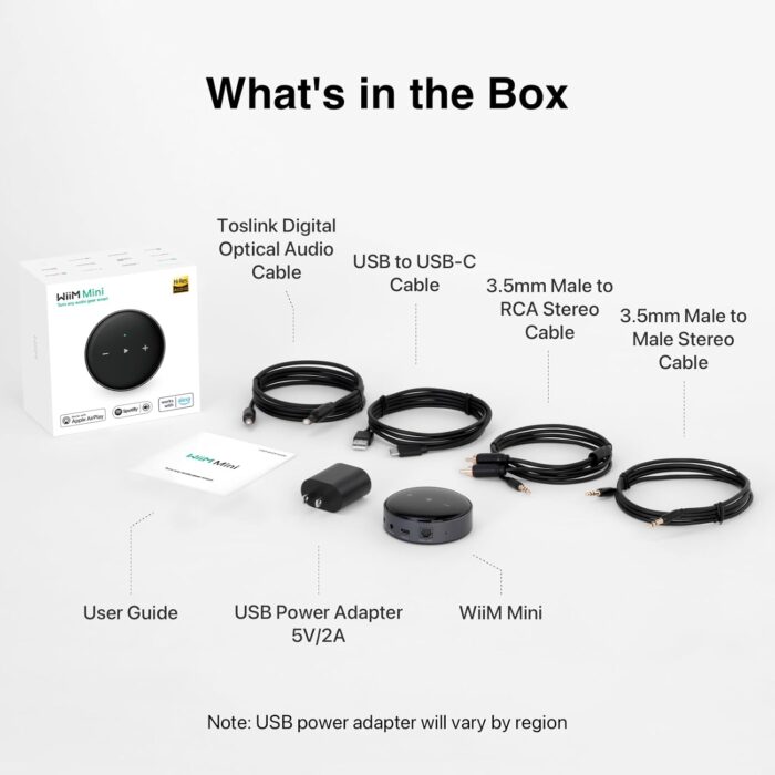 WiiM Mini AirPlay2 Wireless Audio Streamer, Multiroom Stereo, Preamplifier, Works with Alexa and Siri Voice Assistants, Stream Hi-Res Audio from Spotify, Amazon Music and More - Image 9