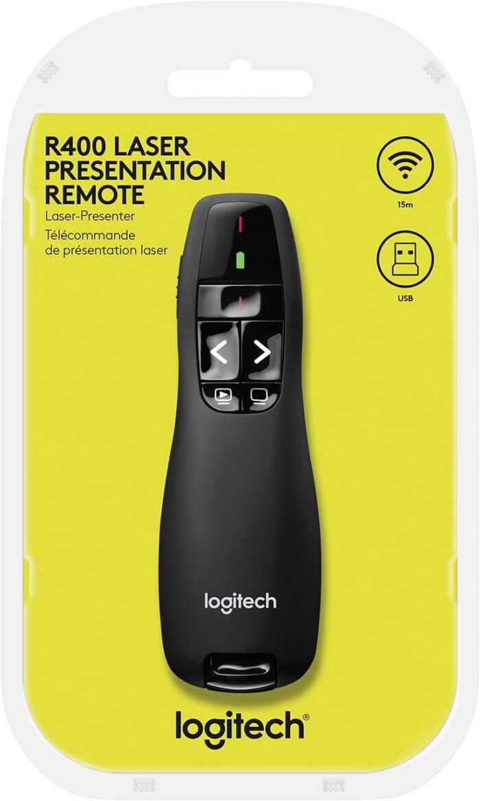 Logitech Wireless Presenter R400, Wireless Presentation Remote Clicker with Laser Pointer - Image 10