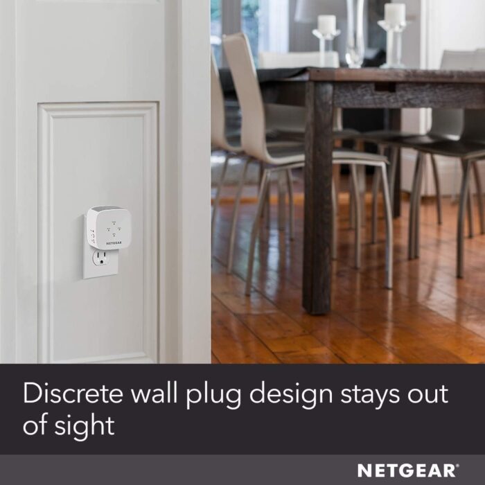 NETGEAR WiFi Range Extender EX2800 - Coverage up to 600 sq.ft. and 15 devices with AC750 Dual Band Wireless Signal Booster & Repeater (up to 750Mbps speed), and Compact Wall Plug Design - Image 3