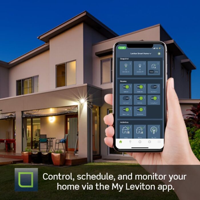 Leviton Decora Smart Switch, Wi-Fi 2nd Gen, Neutral Wire Required, Works with Matter, My Leviton, Alexa, Google Assistant, Apple Home/Siri & Wired or Wire-Free 3-Way, D215S-2RW, White - Image 8