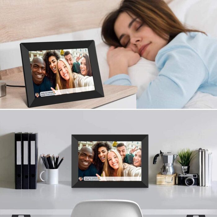 32GB FRAMEO 10.1 Inch Smart WiFi Digital Photo Frame 1280x800 IPS LCD Touch Screen, Auto-Rotate Portrait and Landscape, Built in 32GB Memory, Share Moments Instantly via Frameo App from Anywhere - Image 7