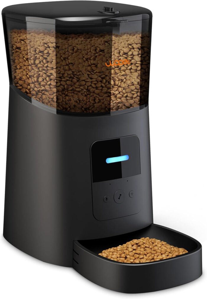 WOPET 6L Automatic Cat Food Dispenser,WiFi Automatic Cat Feeder with APP Control for Remote Feeding,Automatic Dog Feeder with Low Food Sensor and Voice Recorder,Up to 15 Meals per Day