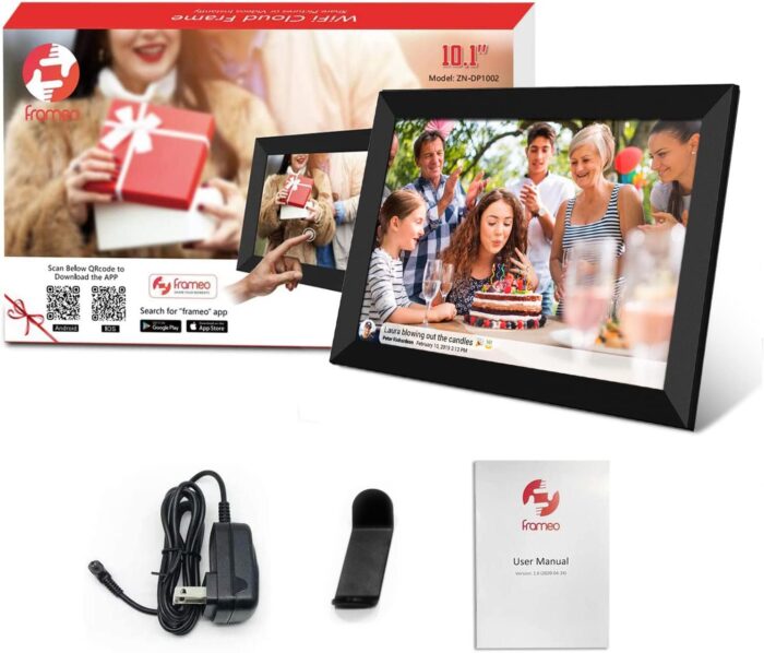 32GB FRAMEO 10.1 Inch Smart WiFi Digital Photo Frame 1280x800 IPS LCD Touch Screen, Auto-Rotate Portrait and Landscape, Built in 32GB Memory, Share Moments Instantly via Frameo App from Anywhere - Image 9