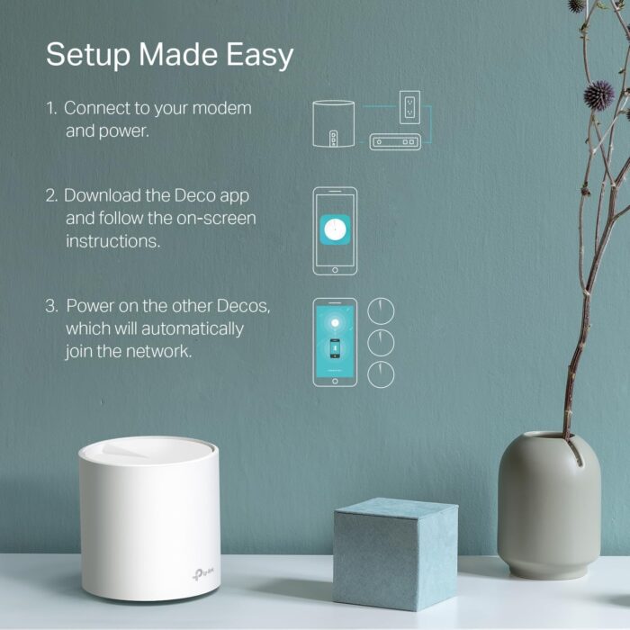 TP-Link Deco WiFi 6 Mesh System(Deco X20) - Covers up to 5800 Sq.Ft. , Replaces Wireless Routers and Extenders(3-Pack, 6 Ethernet Ports in total, supports Wired Ethernet Backhaul) - Image 5