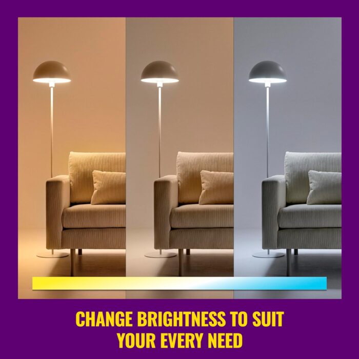 WiZ Connected 60W A19 LED Smart Light Bulbs - Connects to Your Wi-Fi - E26 Smart Bulb - Control with Voice or App + Activate with Motion - Matter Compatible - 1 Pack - Image 4