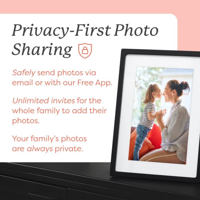 Skylight Digital Picture Frame - WiFi Enabled with Load from Phone Capability, Touch Screen Digital Photo Frame Display - Customizable Gift for Friends and Family - 10 Inch Black - Image 4