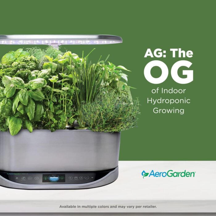 AeroGarden Bounty Elite - Indoor Garden with LED Grow Light, WiFi and Alexa Compatible, Stainless Steel - Image 5