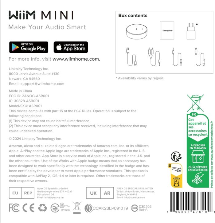 WiiM Mini AirPlay2 Wireless Audio Streamer, Multiroom Stereo, Preamplifier, Works with Alexa and Siri Voice Assistants, Stream Hi-Res Audio from Spotify, Amazon Music and More - Image 10