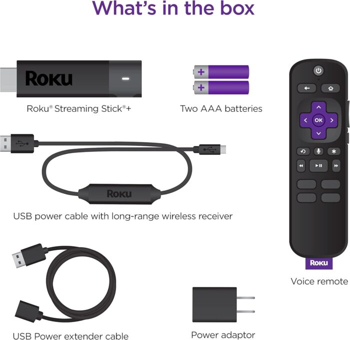 Roku Streaming Stick+ | HD/4K/HDR Streaming Device with Long-range Wireless and Roku Voice Remote with TV Controls - Image 5