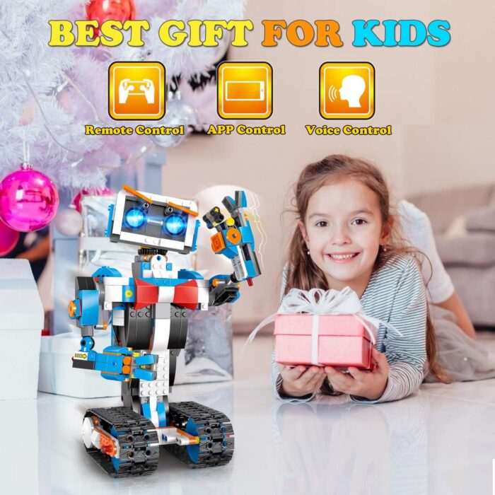 OKK Robot Building Toys for Boys, STEM Projects for Kids Ages 8-12, Remote & APP Controlled Engineering Learning Educational Coding DIY Building Kit Rechargeable Robot Toy Gifts for Girls (635 Pieces) - Image 7