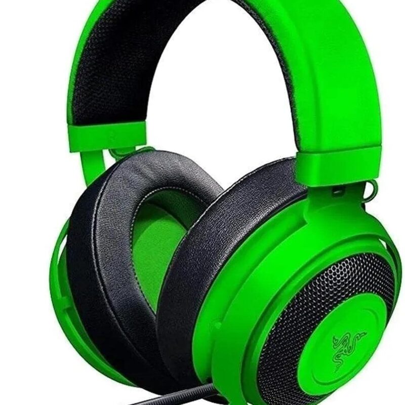 Razer Kraken Gaming Headset: Lightweight Aluminum Frame, Retractable Noise Isolating Microphone, For PC, PS4, PS5, Switch, Xbox One, Xbox Series X & S, Mobile, 3.5 mm Audio Jack – Green