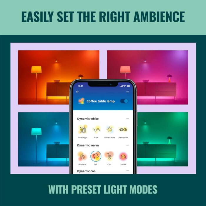 WiZ Connected 60W A19 LED Smart Light Bulbs - Connects to Your Wi-Fi - E26 Smart Bulb - Control with Voice or App + Activate with Motion - Matter Compatible - 1 Pack - Image 6