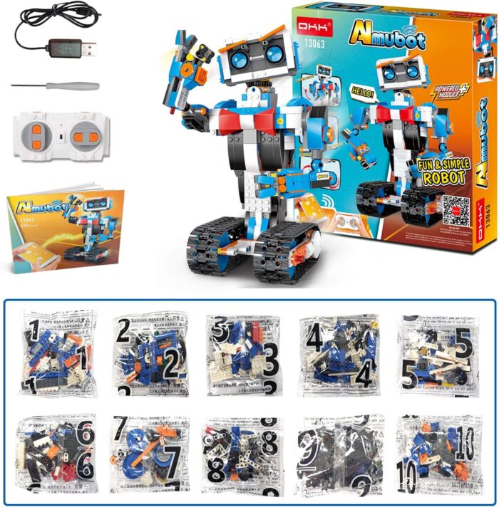 OKK Robot Building Toys for Boys, STEM Projects for Kids Ages 8-12, Remote & APP Controlled Engineering Learning Educational Coding DIY Building Kit Rechargeable Robot Toy Gifts for Girls (635 Pieces) - Image 8