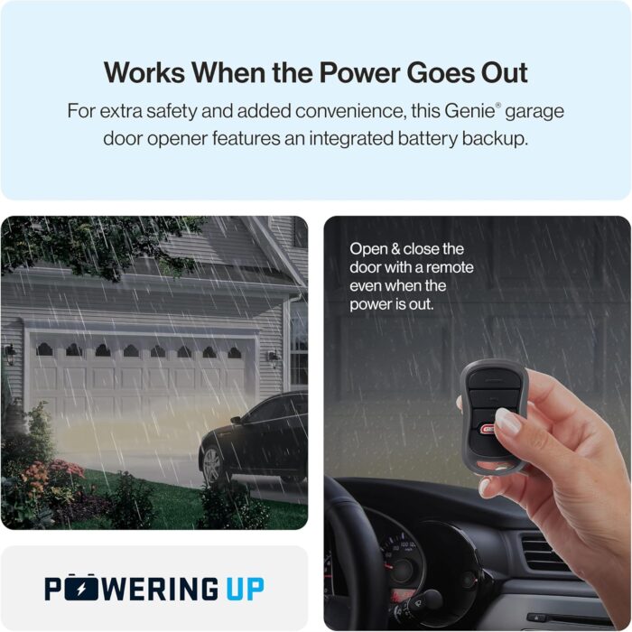 Genie 7155-TKV Smart Garage Door Opener StealthDrive Connect - Ultra Quiet opener, WiFi, Battery Backup - Works with Alexa & Google Home,Black/White - Image 7