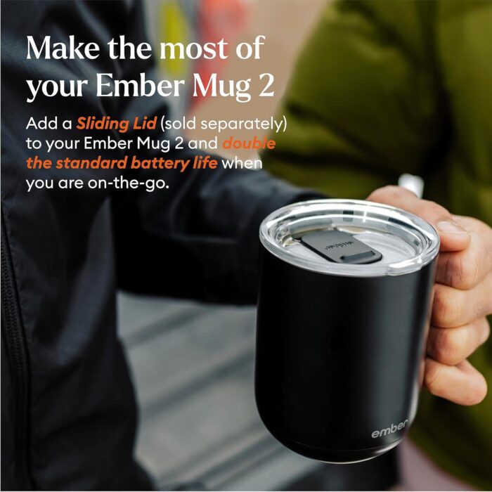 Ember Temperature Control Smart Mug 2, 14 Oz, App-Controlled Heated Coffee Mug with 80 Min Battery Life and Improved Design, Black - Image 5