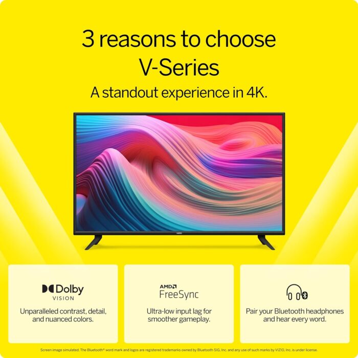 VIZIO 50-Inch V-Series 4K UHD LED Smart TV with Voice Remote, Dolby Vision, HDR10+, Alexa Compatibility, 2022 Model - Image 3