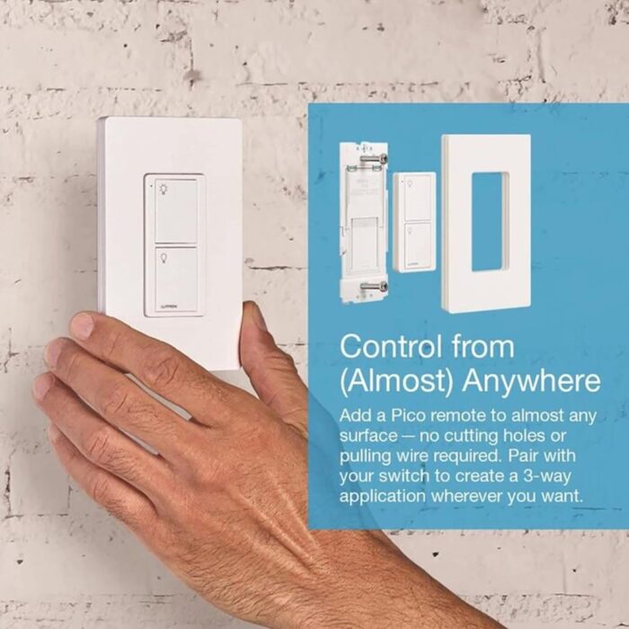 Lutron Caseta Smart Lighting Original Switch for Light Bulbs and Fans, Works w/ Alexa, Apple HomeKit, Google Home (Hub Required), 6A Single-Pole/3-Way, Neutral Required, PD-6ANS-BL, Black - Image 6