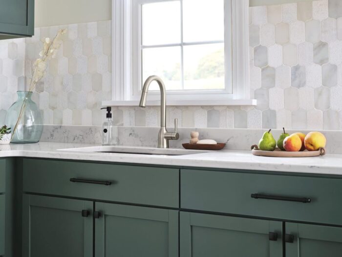Moen Adler Spot Resist Stainless One-Handle High Arc Kitchen Sink Faucet with Power Clean, Kitchen Faucet with Pull Down Sprayer, 87233SRS - Image 2