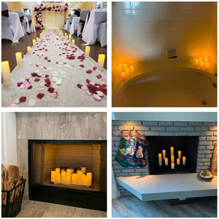 Aignis Flameless LED Candles with 10-Key Remote & Timer, Outdoor Indoor Waterproof Battery Operated Candles for Home/Birthday/Wedding/Holiday Décor, Exquisite Set of 12 (D2.2'' x H4''/5''/6''/7'') - Image 5