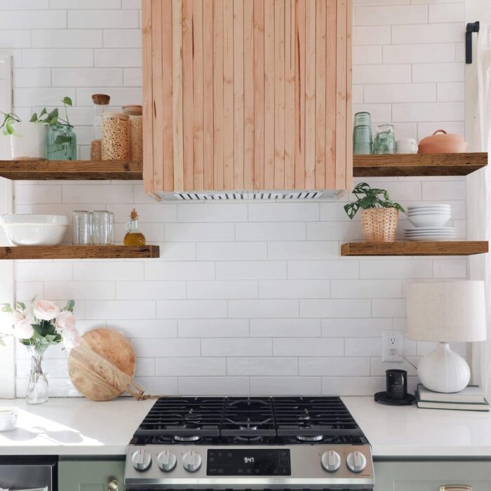 QEEIG Bathroom Floating Shelves for Wall Shelf Over Toilet Wall Mounted Farmhouse Small 16 inch Set of 2, Rustic Brown (008-40BN) - Image 8