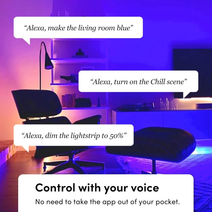 LIFX Lightstrip Color Zones, Wi-Fi Smart LED Light Strip, Full Color with Polychrome Technology™, No Bridge Required, Works with Alexa, Hey Google, HomeKit and Siri, 80" Kit - Image 12