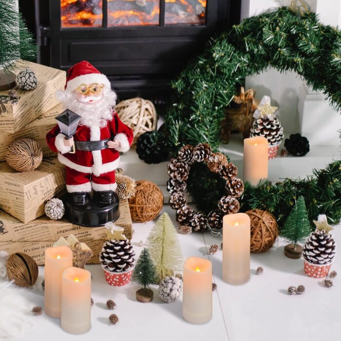 Aignis Flameless LED Candles with 10-Key Remote & Timer, Outdoor Indoor Waterproof Battery Operated Candles for Home/Birthday/Wedding/Holiday Décor, Exquisite Set of 12 (D2.2'' x H4''/5''/6''/7'') - Image 2
