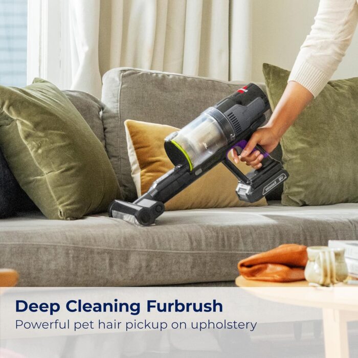 BISSELL CleanView XR Pet 300w Lightweight Cordless Vacuum w/ Removable Battery, 40-min runtime, Deep-Cleaning Furbrush & Tangle-Free Brush Roll, LED lights, XL Tank, Dusting & Crevice Tool, Wall Mount - Image 5