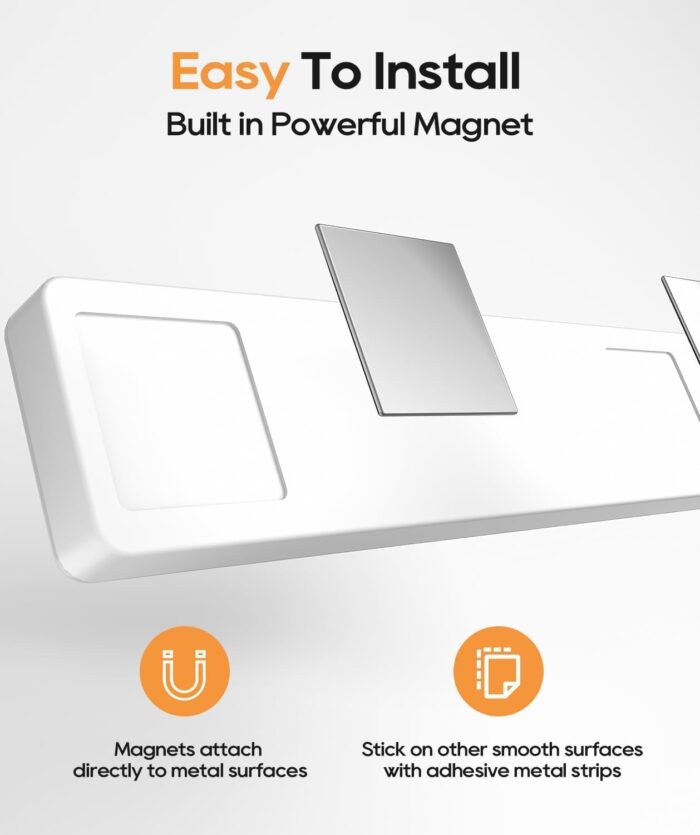 Under Cabinet Lighting Wireless, Motion Sensor Light Indoor, Rechargeable Closet Lights Battery Operated, LED Lights for Bedroom, Under Counter Lights for Kitchen White Color - Image 7