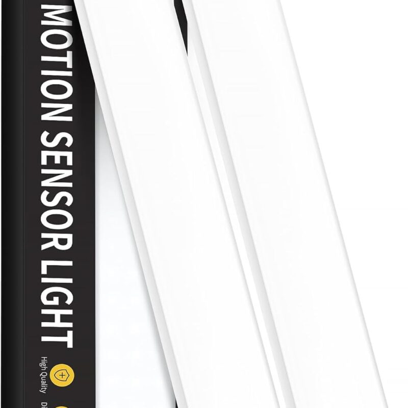 Under Cabinet Lighting Wireless, Motion Sensor Light Indoor, Rechargeable Closet Lights Battery Operated, LED Lights for Bedroom, Under Counter Lights for Kitchen White Color