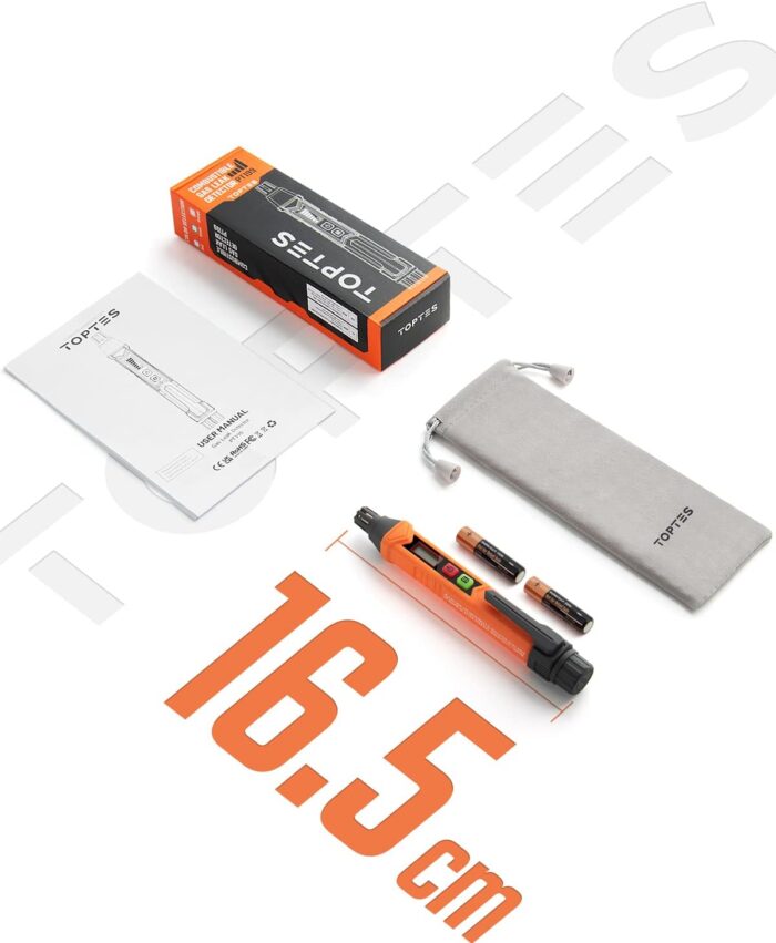PT199 Natural Gas Leak Detector with Audible & Visual Alarm, Portable Gas Sniffer to Locate Combustible Sources Like Methane, Propane for Home(Includes Battery x2)-Orange - Image 7