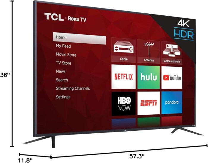 TCL 65S425 65 Inch 4K UHD HDR Smart Roku TV (2019) - Image 3