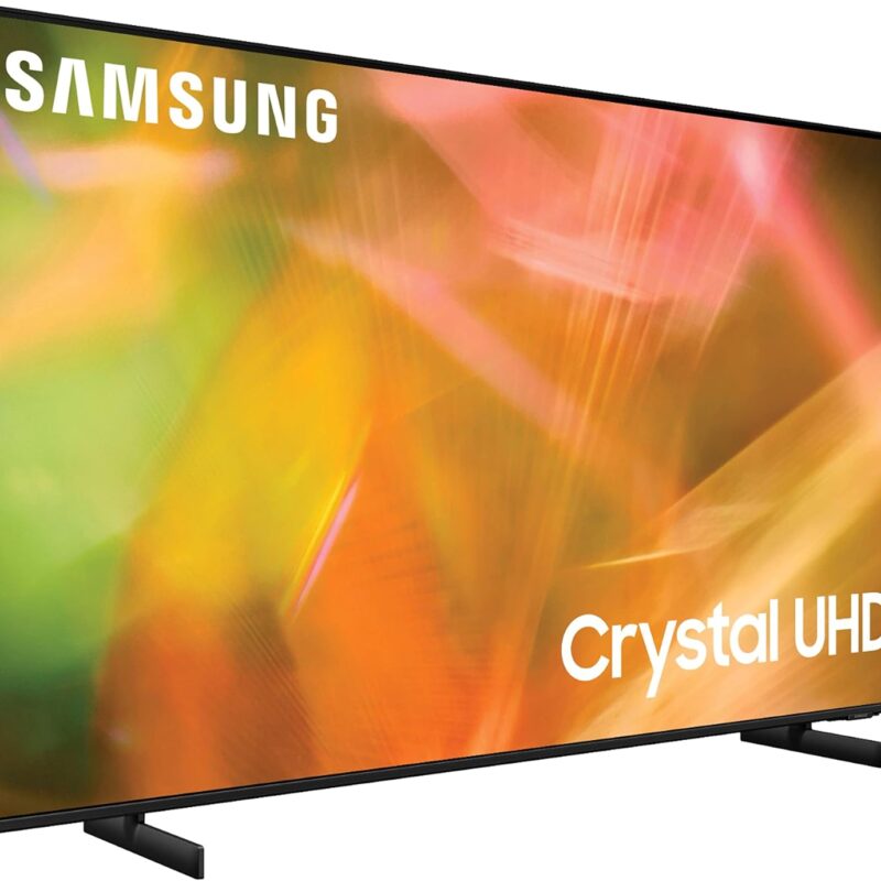 SAMSUNG 50-Inch Class Crystal 4K UHD AU8000 Series HDR, 3 HDMI Ports, Motion Xcelerator, Tap View, PC on TV, Q Symphony, Smart TV with Alexa Built-In (UN50AU8000FXZA, 2021 Model)