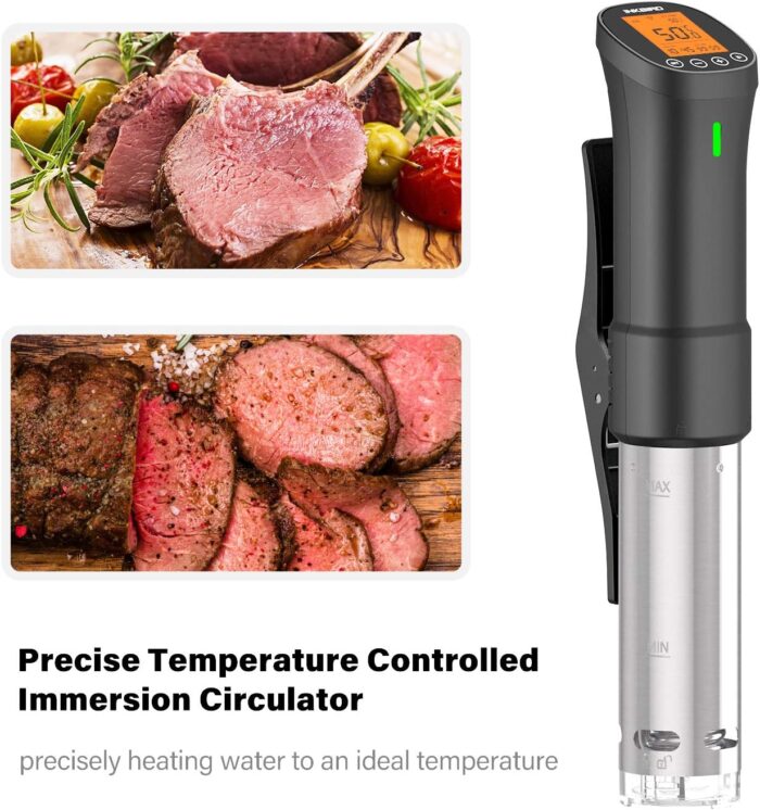 Sous Vide Machine Inkbird Wifi Sous Vide Cooker, 1000W Remote Control Immersion Circulator with APP RecipesTimer Alarm Mobile Notification 3D Water Heating Ultra-Quiet ISV-200W - Image 7