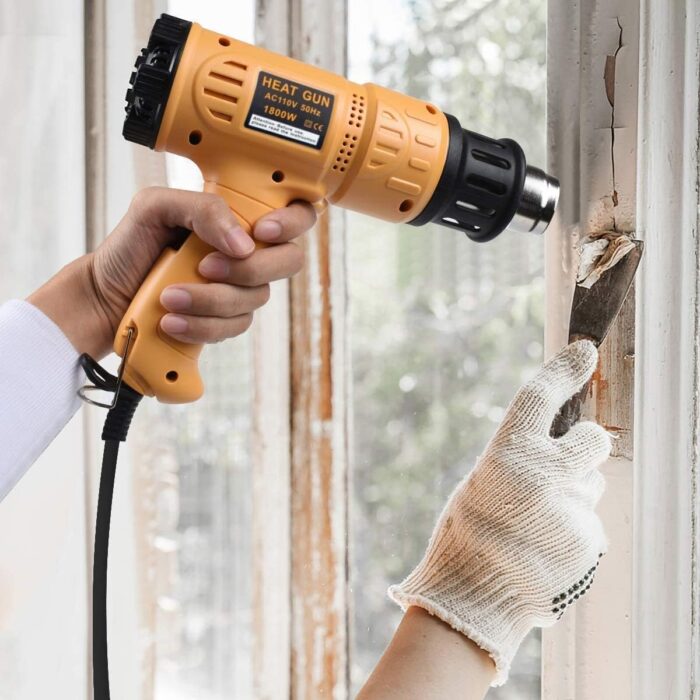 SEEKONE Heat Gun 1800W 122℉-1202℉（50℃- 650℃）Fast Heating Heavy Duty Hot Air Gun Kit Variable Temperature Control Overheat Protection with 4 Nozzles for Crafts, Shrinking PVC, Stripping Paint(5.2FT) - Image 5