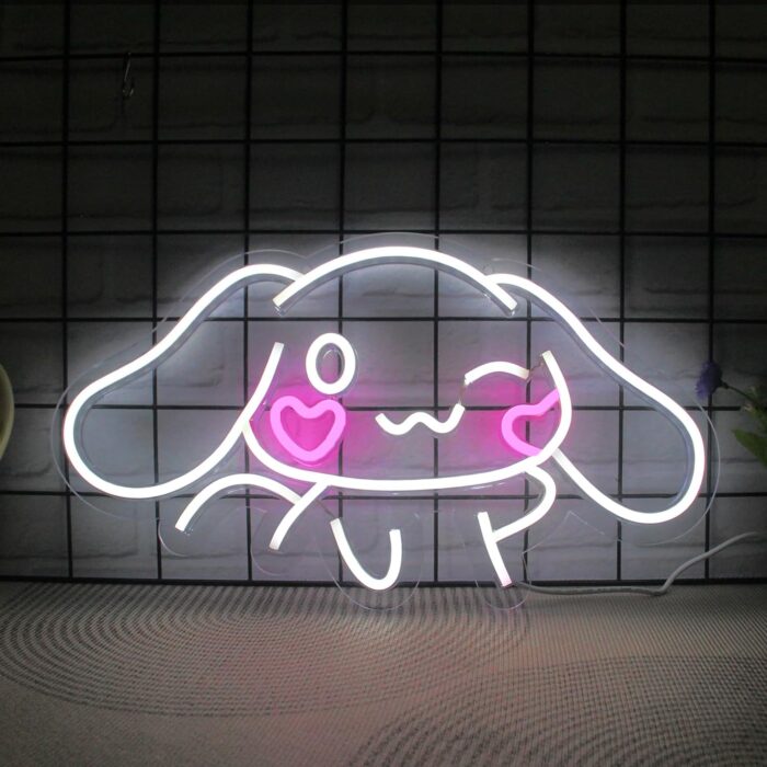Cinnamoroll Anime Neon Sign for Wall Decor Cinnamoroll Led Light Room Decor Japanese Neon Light LED Sign for Anime Fans Cinnamoroll Gift for Girls 17.5"*9.5" - Image 7