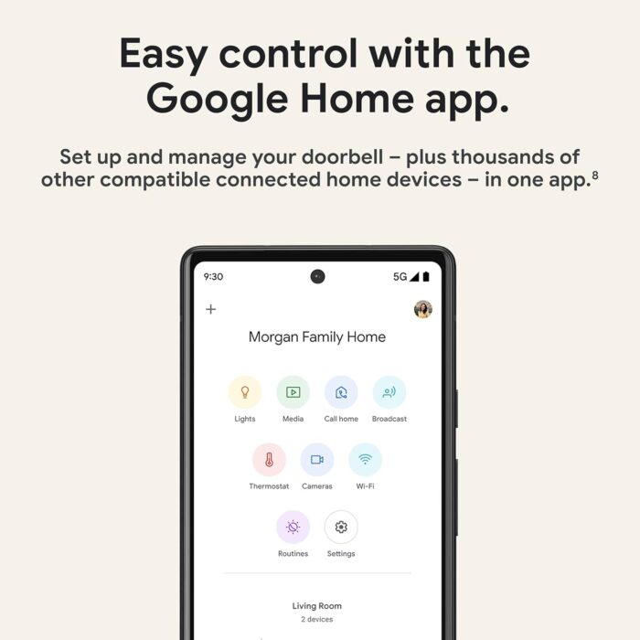 Google Nest Doorbell - (Wired, 2nd Gen) - Wired Video Doorbell Camera - Doorbell Security Camera - Ash - Image 11