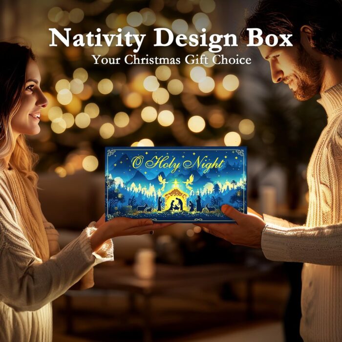 Homemory Flameless Christmas Nativity Scene Candles, Battery Operated LED Pillar Religion Candles, Nativity Sets Indoor Outdoor Decorations for Xmas Holiday Home Decor, with Remote and Timer, Set of 5 - Image 6
