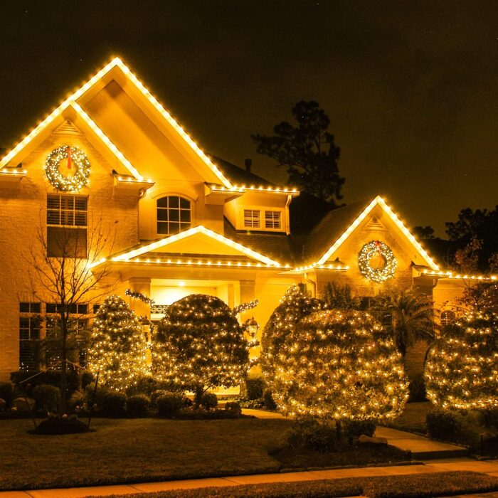 JMEXSUSS 168FT 600 LED Christmas Lights Outdoor Waterproof 8 Modes Indoor Christmas String Lights Warm White Christmas Tree Lights Plug in for Room Bedroom Wedding Party Holiday Decorations. - Image 8