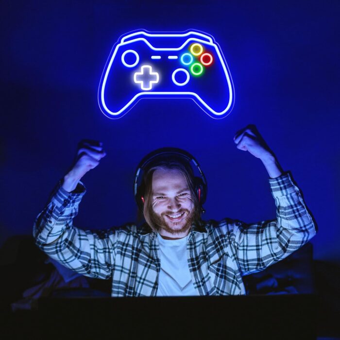 Gamer Neon Sign, Gaming Neon Sign for Gamer Room Decor, Adjust Brightness Gaming Lights for Wall, Gaming Decor for Boys Bedroom and Video Game Room - Image 8