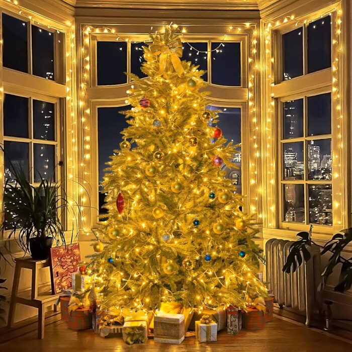JMEXSUSS 168FT 600 LED Christmas Lights Outdoor Waterproof 8 Modes Indoor Christmas String Lights Warm White Christmas Tree Lights Plug in for Room Bedroom Wedding Party Holiday Decorations. - Image 6
