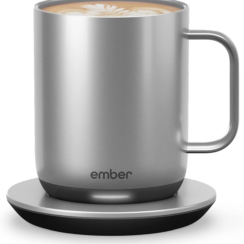 Ember Temperature Control Smart Mug 2, 10 Oz, App-Controlled Heated Coffee Mug with 80 Min Battery Life and Improved Design, Stainless Steel